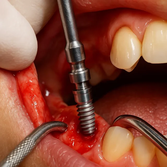 imagine inserare implant dentar