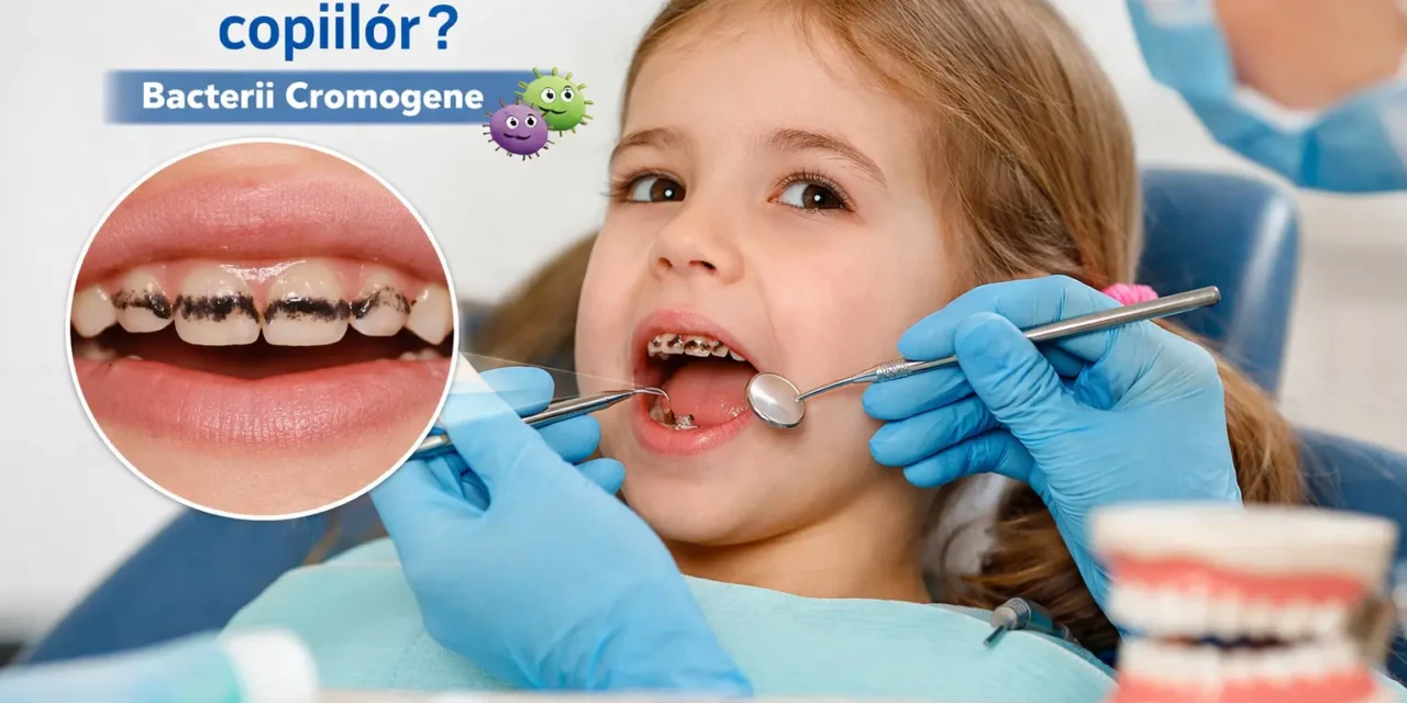🦷 Bacteriile cromogene – de ce apar pete negre pe dinții copiilor?